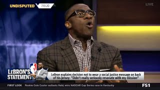 Shannon EXPLAINS Why LeBron won’t wear social justice message on Lakers jersey