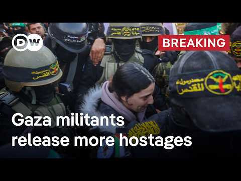 Israel due to free 110 imprisoned Palestinians after Gaza militants release 8 hostages | DW News