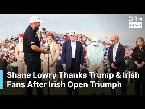 Shane Lowry Gets Emotional After Historic Irish <strong>Open</strong> <strong>Win</strong>, Thanks Trump &amp; Ireland’s Fans | AD1N