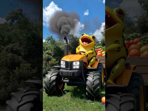 กบขับรถไถบรรทุกผักผลไม้ 🐸🐸 #funny #shortvideo #subscribe #youtubeshorts #shorts #กดติดตาม #ขำๆ #สนุก