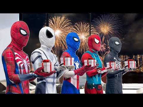 Pro 5 SPIDER-MAN in 1 House || Help Everyone On The Day End Of The Year ( By Fun Heroes )