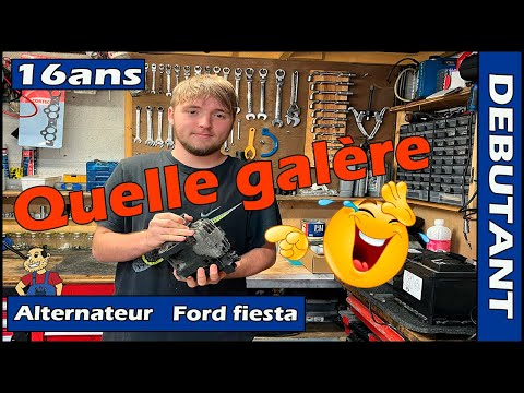 Nolan remplace son premier alternateur Ford fiesta 1.4 tdci de A à Z  😮