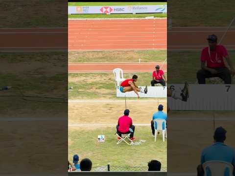 Long jump 💨🔥😱 28th National Federation cup kochi 2025 #reels #speed #army #motivation #shorts