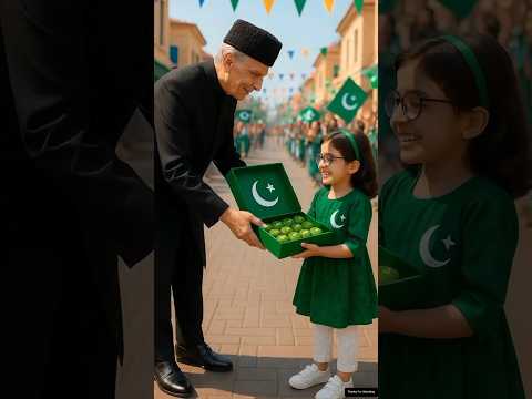 Quaid-e-Azam Gifts a Tasty Sweets Box to a Beautiful Girl 😱#story #ai #cute #shortsfeed