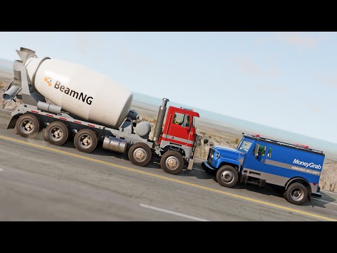 BeamNG Drive - How Much Damage Can Different Cars Do To MD-Series Armored Truck
