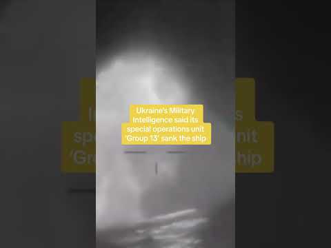 Video appears to show attack on Russian warship