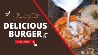 Savage Desi Burger wala #burger #indianstreetfood #asmrfood