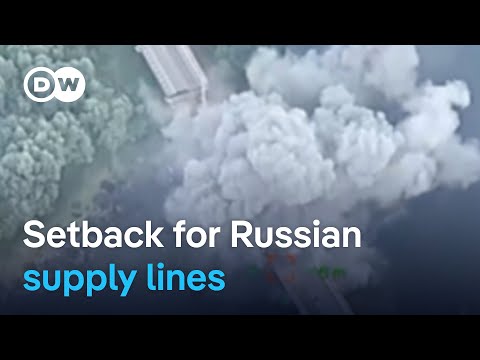 Russia claims NATO rockets used to strike bridge in Kursk | DW News