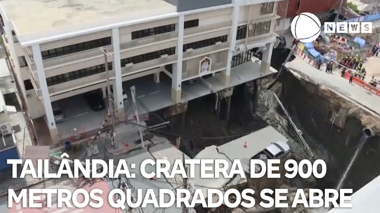 Cratera de 900 metros quadrados se abre na Tailândia