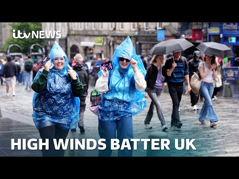 Roads and railways shut by Storm Floris as high winds batter UK | ITV News