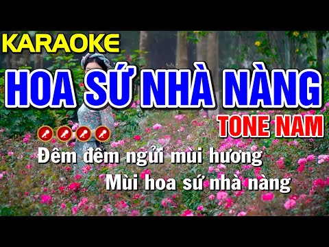 ✔ HOA SỨ NHÀ NÀNG Karaoke Nhạc Sống Tone Nam ( BEAT 2023 ) ► Bến Tình Karaoke