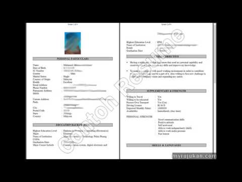 Format resume bahasa melayu spm