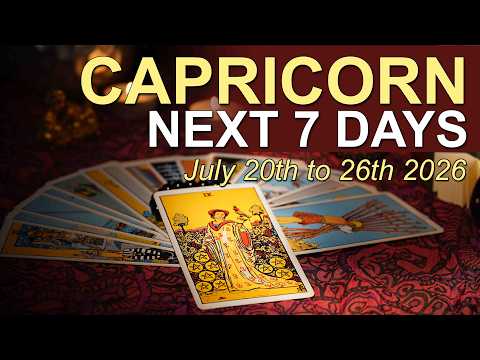 CAPRICORN Weekly Tarot ‘NEW OPTIMISM WITH A SURPRISING TWIST!’ July 20 to 26 2026 ✨