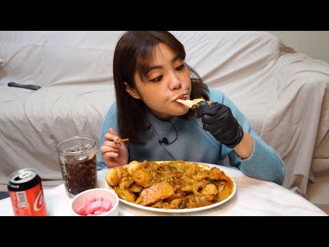 (SUB)오조오억년만에 먹방🍗 꾸덕꾸덕한 로제찜닭에 중국당면과 치즈볼까지