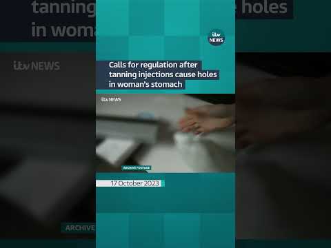 Tanning injections cause holes in woman’s stomach #itvnews #news #uk