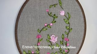 Мастер класс по вышивке лентами, милый котик вышивка