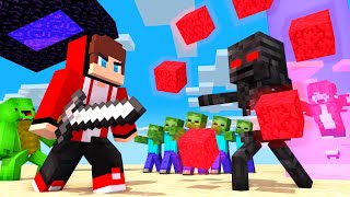 Monsters & Herobrine JJ and Mikey: Wither Skeleton Kidnapped JJ's Girl! - Maizen Minecraft Animation