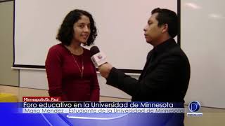 Foro educativo en la Universidad de Minnesota