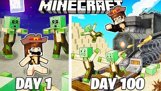 I Survived 100 Days of DEAD RAILS in Minecraft!