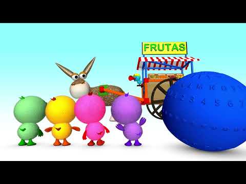 Los NÚMEROS del 1 al 40 - Contando Frutas por Unidades y Decenas del 1 al 40 - La Pelota Loca