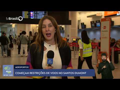 Estão em vigor restrições de voos no Aeroporto Santos Dumont, no Rio de Janeiro