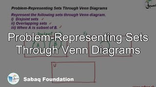 Problem-Representing Sets Through Venn Diagrams
