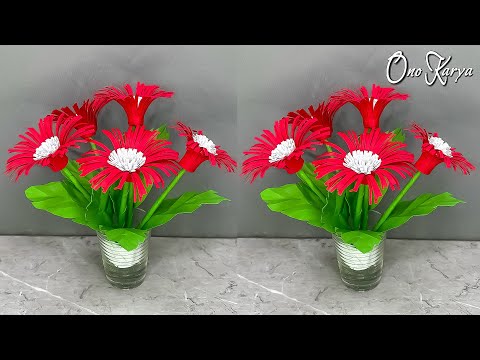 Ide kreatif bunga dari kertas karton || paper flower