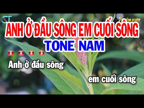 Karaoke Anh Ở Đầu Sông Em Cuối Sông Tone Nam ( Bm ) Nhạc Sống Mới || Karaoke Tuấn Kiệt