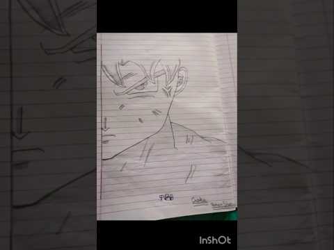 "Epic of drawing son goku😬 " ep1  Amazing drawing 😍 #shorts #anime #drawing #shading