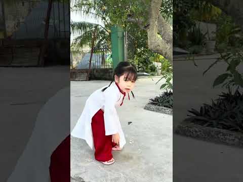 Áo dài cho bé gái đủ size, 2 màu. Lụa gấm siêu xinhh 🌸🧧 #cocaxinchao0 #aodaitet #aodaitetchobe #a