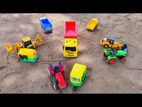 JCB And Tractor Trolley Parking Video | Star Engal Parking Dumper Tractor AutoRickshaw @toyforchild