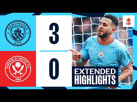 EXTENDED HIGHLIGHTS | Man City 3-0 Sheffield United | Mahrez hat-trick sends City to FA Cup final!