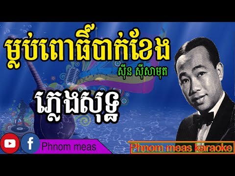 ម្លប់ពោធិ៍បាក់ខែង ស៊ីន ស៊ីសាមុត ភ្លេងសុទ្ធ-Mlob Po Bak Kheng Sin Sisamuth-Phnom meas karaoke