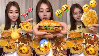 Mukbang ASMR  Burger eating Challenge 🍔 😋