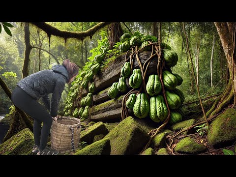 Harvesting chayote in the wild - Bring it to the market to sell