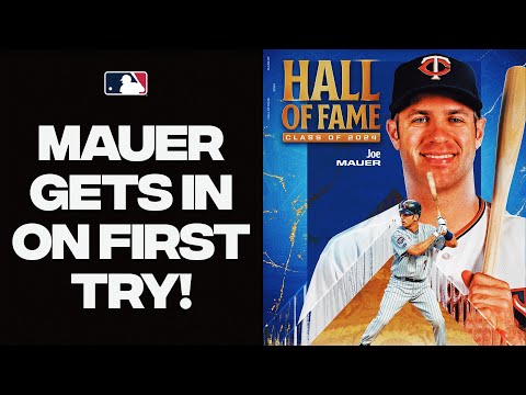 Joe Mauer is elected to the Hall of Fame on the first ballot! (Full career highlights!) video clip