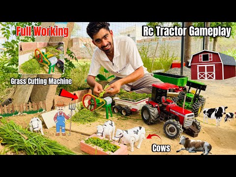 I Build A Grass Cutting Machine For Cows Feed || Rc Tractor And Car Usage @Aakash946
