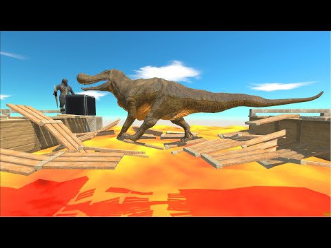 Running on Unstable Bridge in the Lava - Animal Revolt Battle Simulator