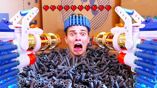 NERF War: Box Fort Battle