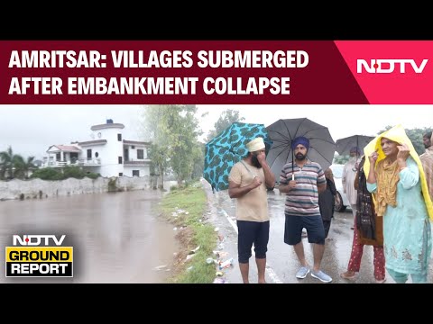 Punjab Flood News | Heavy Rain Batters Punjab Villages, Floodwaters Breach Ravi River Embankment