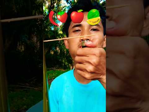 SULAP EMOJI 🌶️🍓🍎🍉 PAKAI MULUT😱#shorts #reverse #makansesuaiemoji #food #mukbang #fruit #eating #asmr