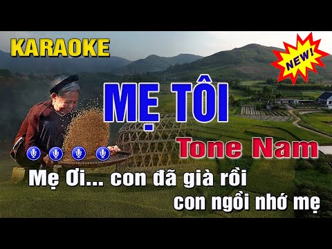 Mẹ Tôi Karaoke Tone Nam (Dm) Phối Hay | Trung Hiếu Karaoke