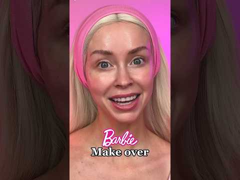 Barbie makeover 🩷 #makeuptransformation #barbie #barbiemakeup #transformation