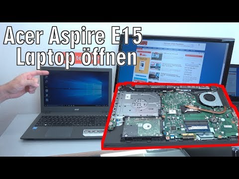 (GERMAN) Acer Aspire E15 Laptop öffnen - Notebook HDD SSD Akku Batterie RAM Lüfter wechseln - [4K]