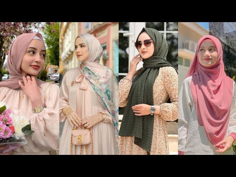 Most Beautiful 😍Trendy Elegant different style 💞 Hijab Look 🧕@officialFashionBeauty