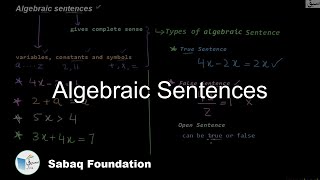 Algebraic Sentences