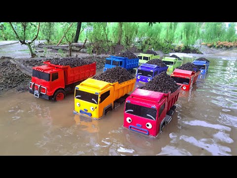 MEMBERSIHKAN MOBIL TRUK PASIR TAYO DAN MENEMUKAN TRUK MOLEN, EXCAVATOR, MOBIL BALAP, MOBIL LOADER