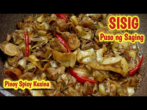 Sisig - puso ng saging recipe | Capampangan recipe | Banana blossom recipe - filipino style