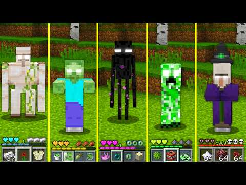 HOW ALL MOBS BECAME HEROBRINE SKELETON ZOMBIE ENDERMAN CREEPER HOW TO PLAY in MINECRAFT Battle