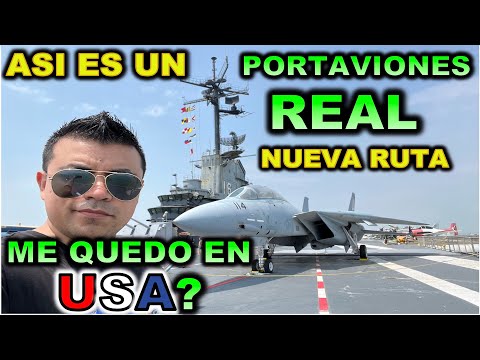 Así es un Portaviones y  EL F 14 DE TOP GUN - ME QUEDO EN USA ?  NUEVA RUTA COSTA SUR BLITZ RIDER